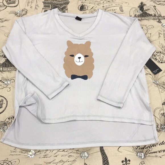 Free Press Grey Llama Lounge Top - Picture 2 of 5
